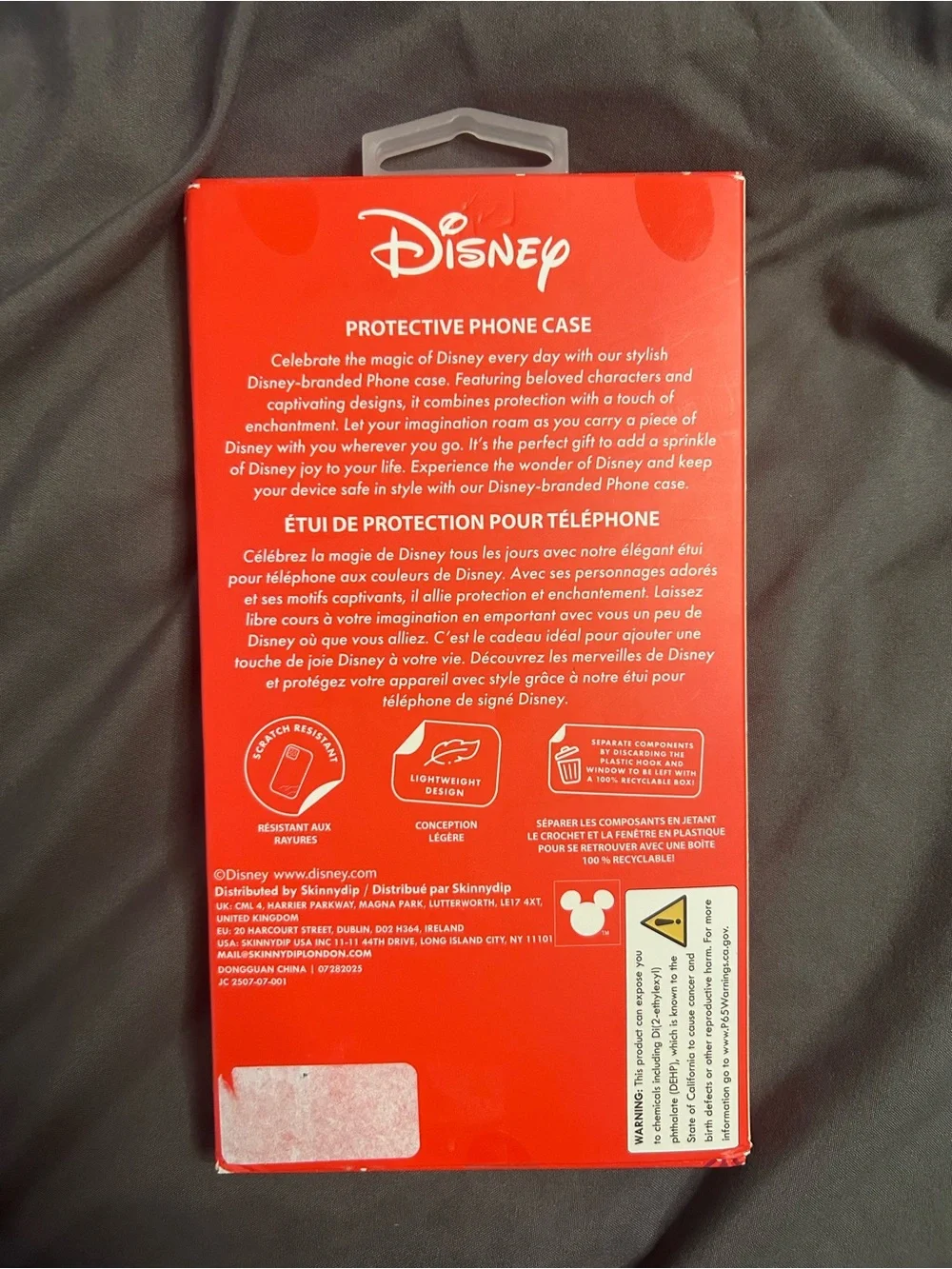 Disney Holiday Minnie & Mickey Clear iPhone 16 Pro Max Case - Red, Black, White